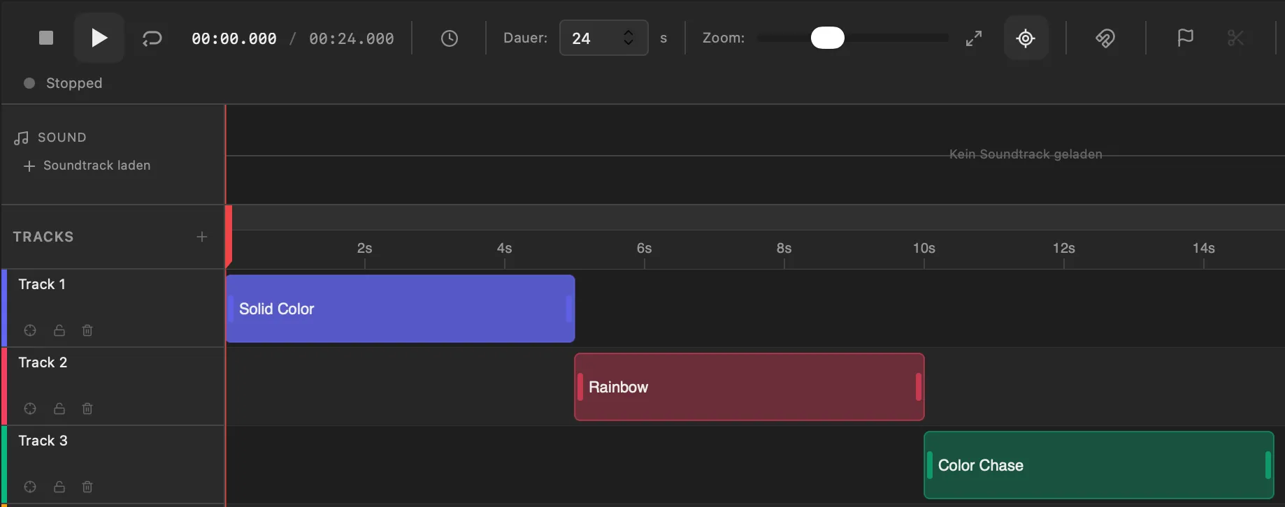 PixDrive Studio Sequencer Timeline